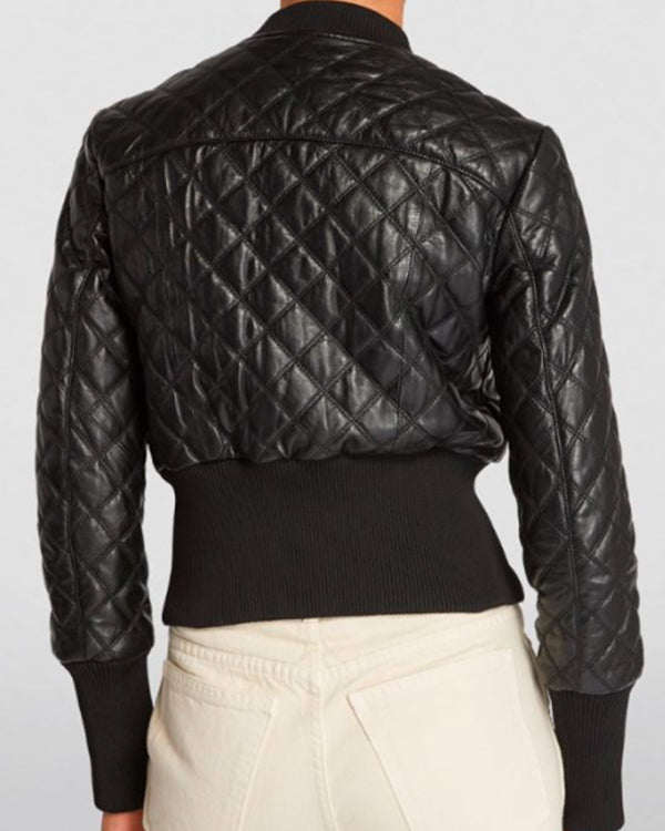 Fool Me Once 2024 Michelle Keegan Black Quilted Jacket