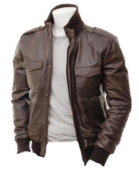 Men’s Dark Brown Leather Jacket