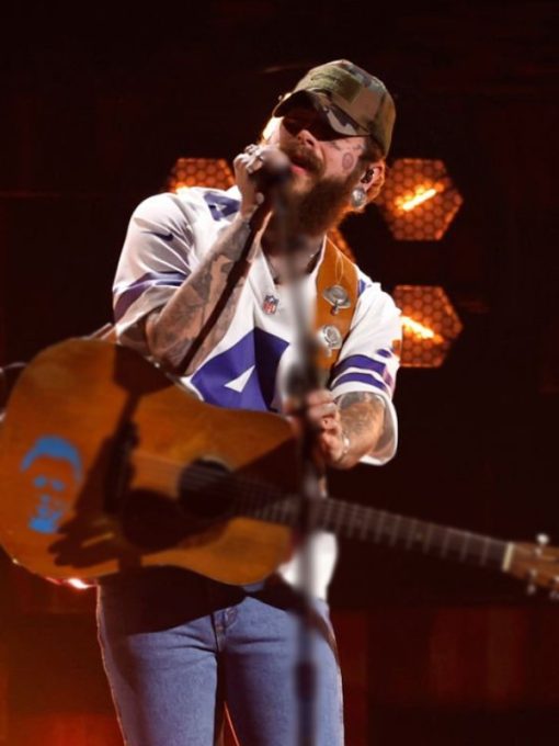 ACM Awards 2024 Post Malone White Dallas Cowboys Jersey