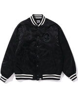 Bape Tonal Solid Camo Padded Varsity Jacket