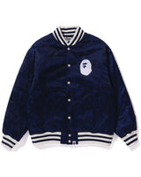 Bape Tonal Solid Camo Padded Varsity Jacket