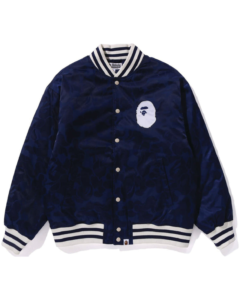 Bape Tonal Solid Camo Padded Varsity Jacket