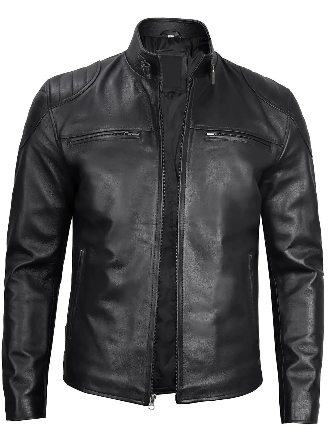 Men’s Black Motorcycle Leather Jacket – Classic Style Meets Rugged Design