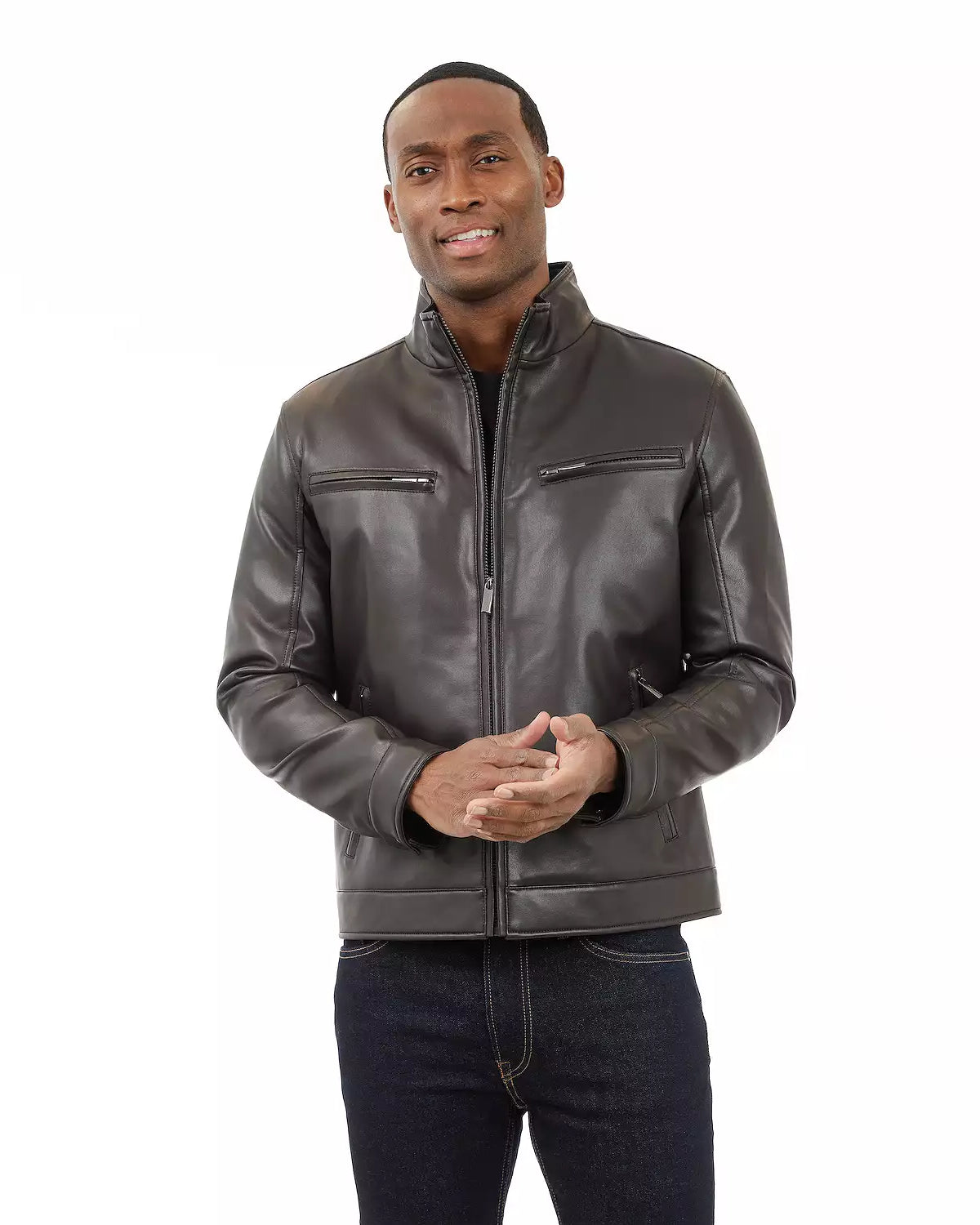 Men's London Fog Moto Faux Leather Jacket