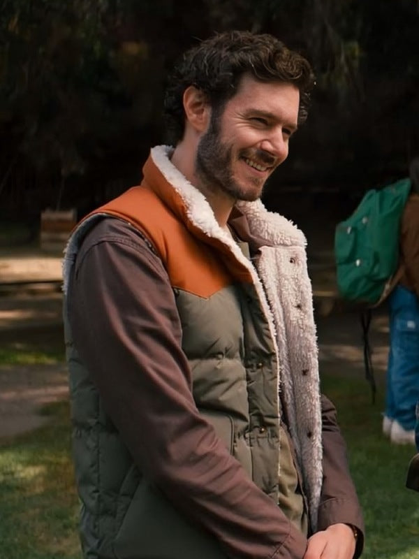 Noah Nobody Wants This 2024 Adam Brody Faux Shearling Vest