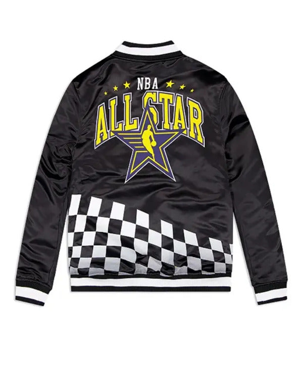 All-Star Game 2024 Black Satin Bomber Jacket