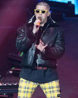 American Airlines Arena Bad Bunny Shearling Leather Jacket