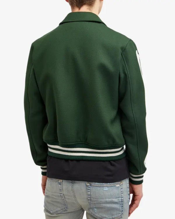 Amiri Bones Varsity Jacket Green