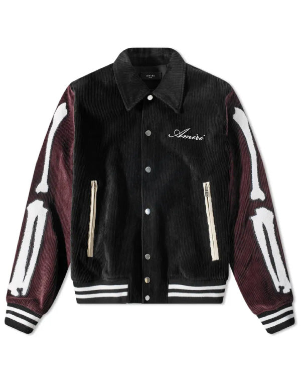 Amiri Corduroy Bones Varsity Jacket