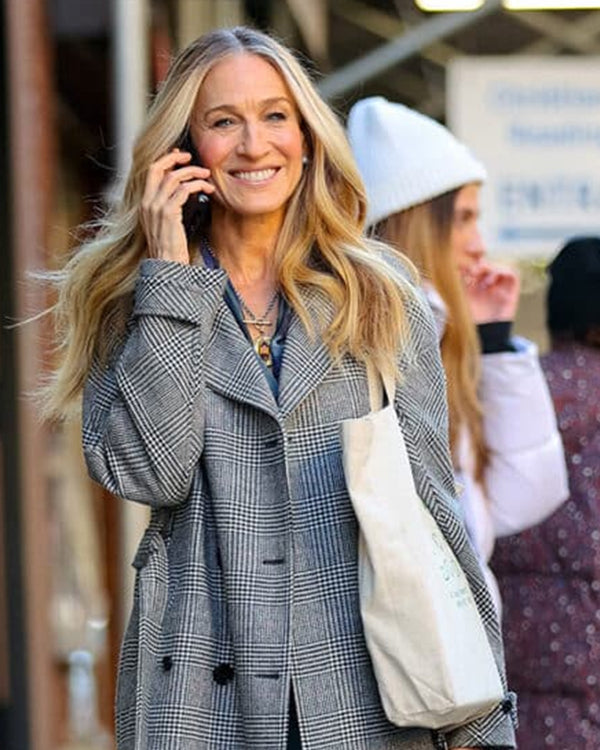 And Just Like That S02 Sarah Jessica Parker Grey Trench Coat