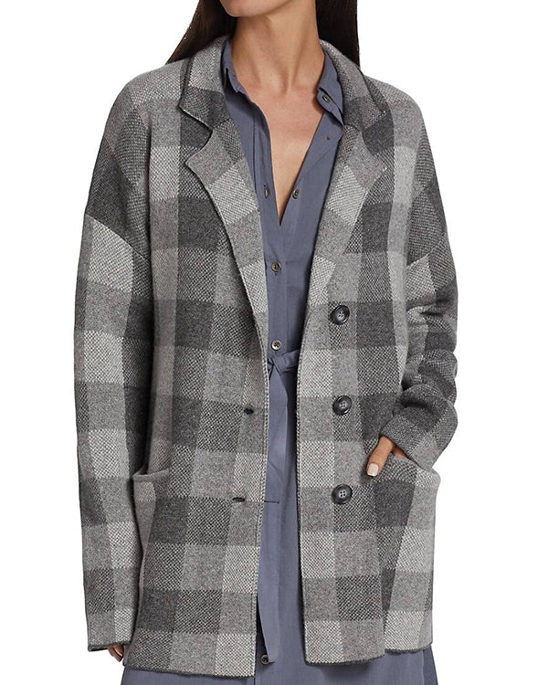 And Just Like That S02 Cynthia Nixon Grey Plaid Coat