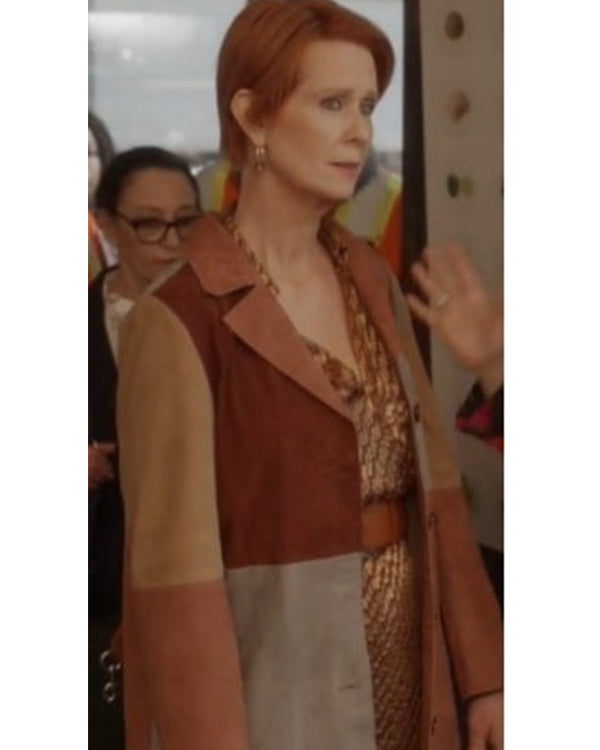 And Just Like That S02 Cynthia Nixon Patchwork Coat