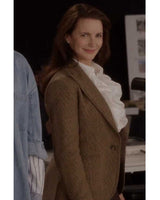 And Just Like That S02 Kristin Davis Brown Checkered Blazer