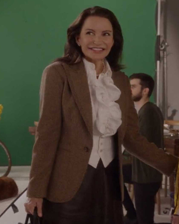 And Just Like That S02 Kristin Davis Brown Checkered Blazer