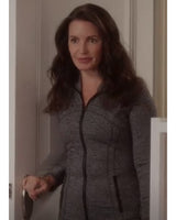 And Just Like That S02 Kristin Davis Grey Zip-Up Jacket