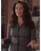 And Just Like That S02 Kristin Davis Grey Zip-Up Jacket