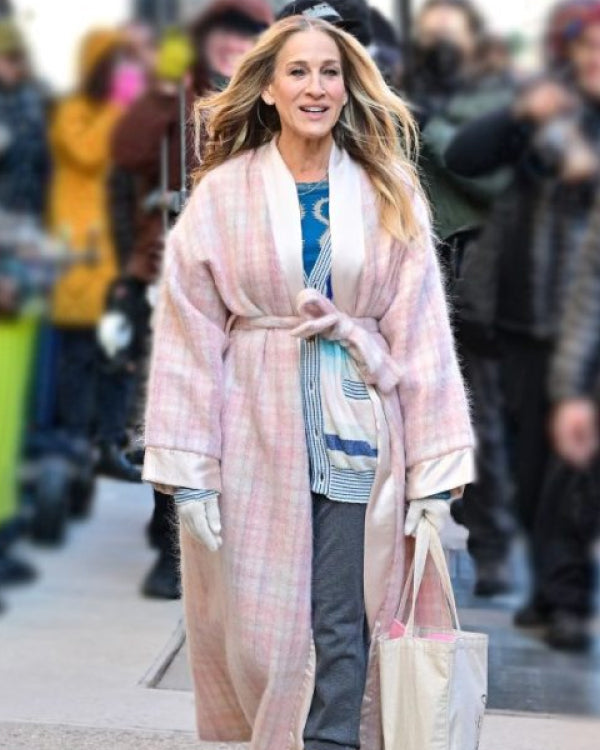 And Just Like That S2 Sarah Parker Plaid Robe