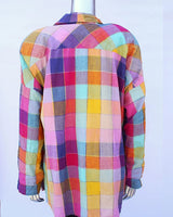 And Just Like That Sarah Jessica Parker Rainbow Check Shirt Jacket