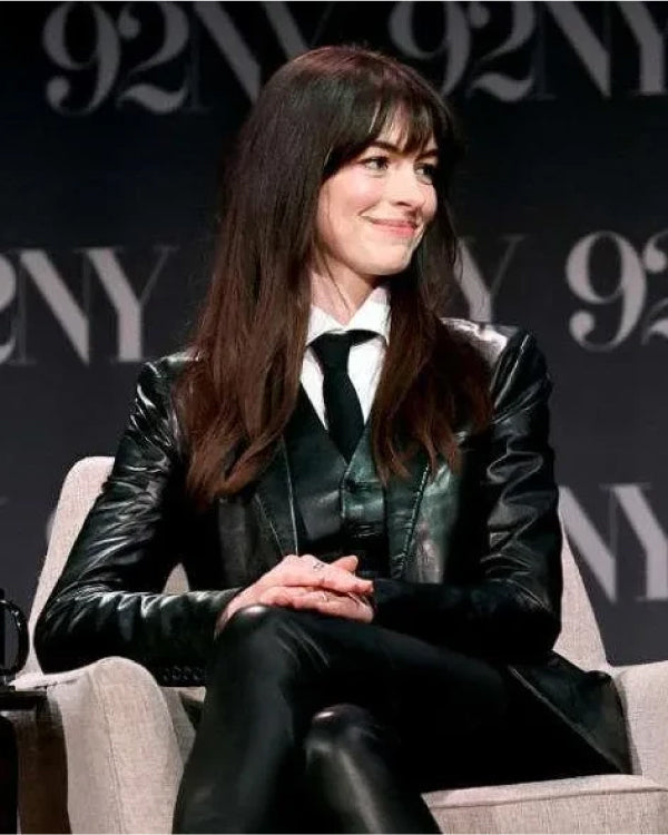 Anne Hathaway The Idea Of You 2024 Leather Blazer