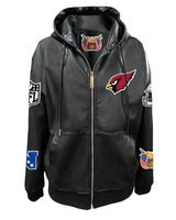 Arizona Cardinals Lightweight Vegan Zip-up Hooded Jacket