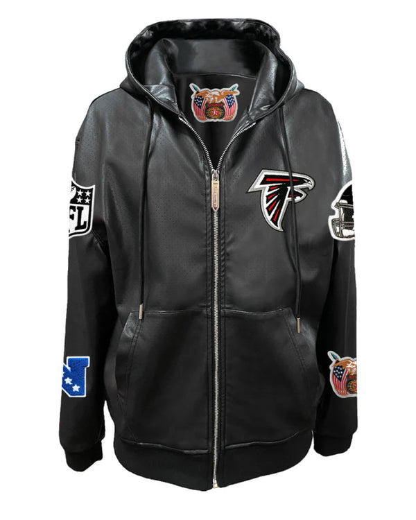 Atlanta Falcons Lightweight Vegan Zip-up Hooded Jacket