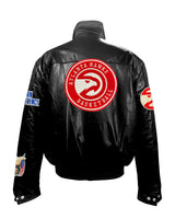 Atlanta Hawks Full Black Leather Jacket