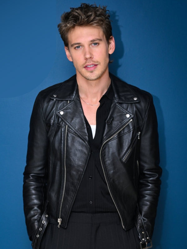 Austin Butler Black Biker Jacket