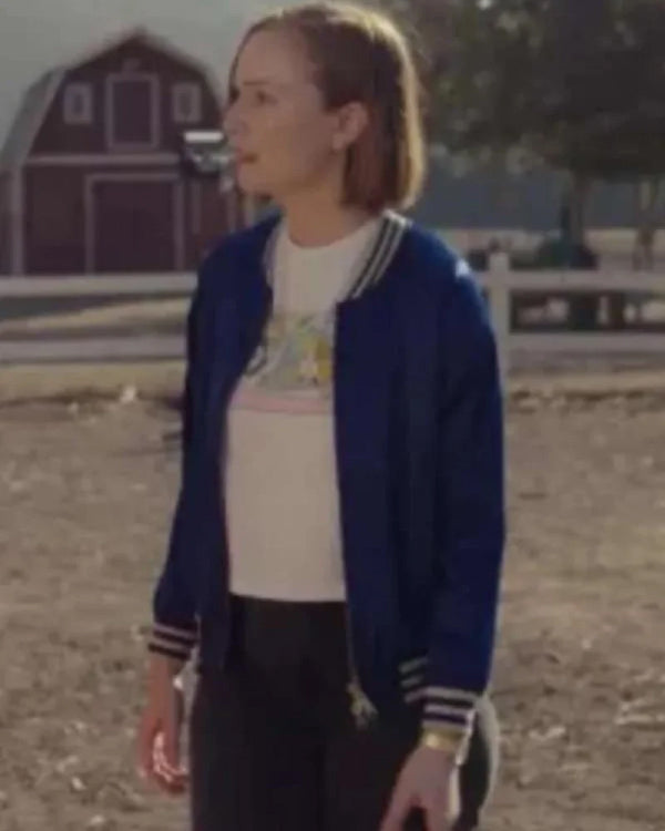 Ava Daniels Hacks Blue Bomber Jacket