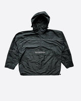 Balenciaga Black Logo Hooded Windbreaker