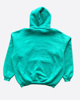 Balenciaga Teal Logo Oversized Hoodie