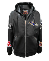 Baltimore Ravens Lightweight Vegan Zip-up Hooded Jacket