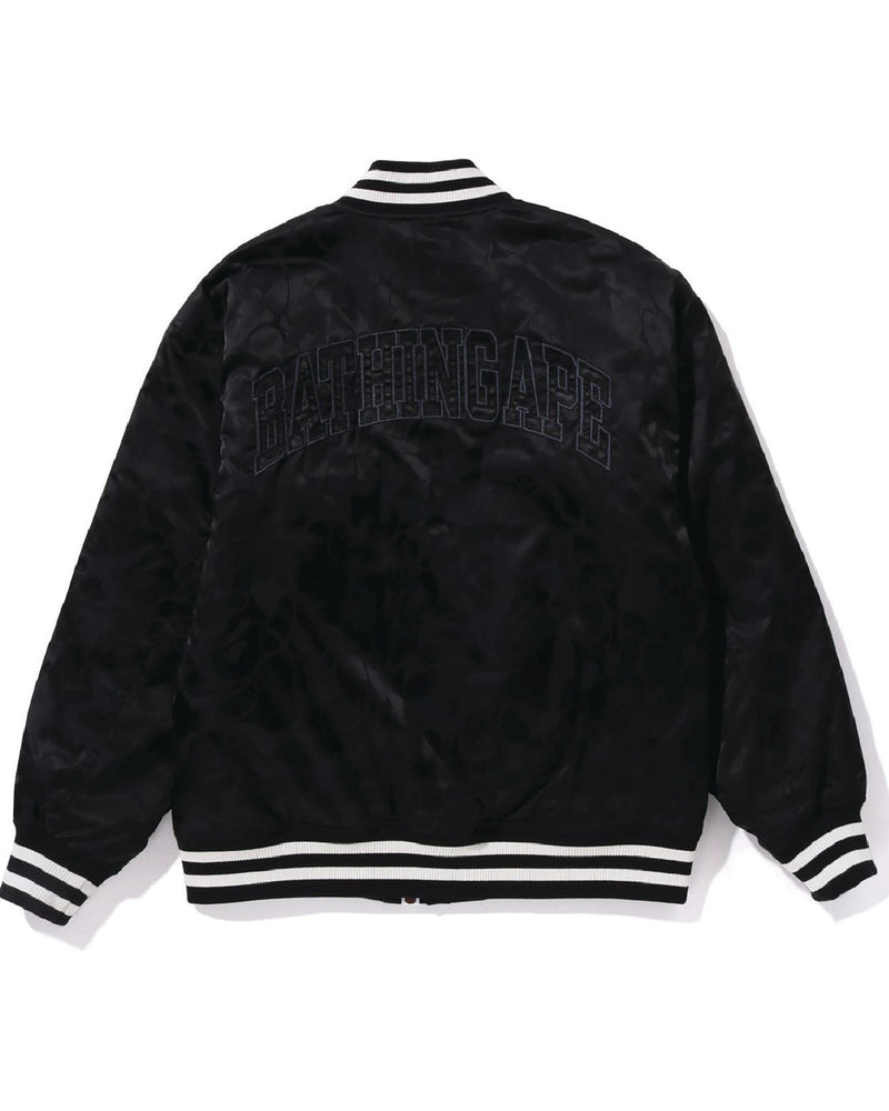 Bape Tonal Solid Camo Padded Varsity Jacket