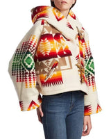 Beth Dutton Poncho Style Hooded Aztec Coat