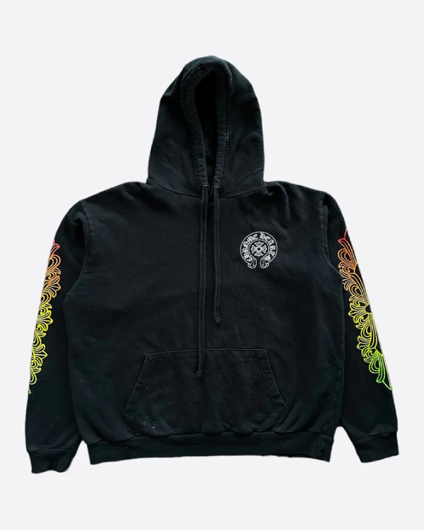 Black Gradient Circle Logo Hoodie