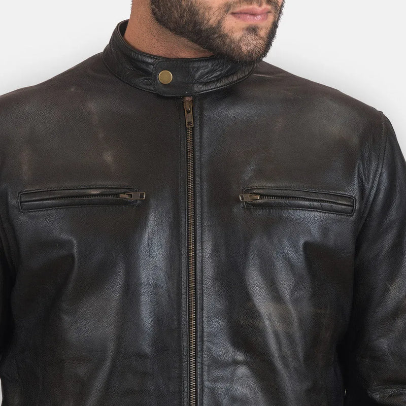 Unleash your inner rebel with the black motorcycle jacket leather , a must-have for those seeking a bold and stylish look.