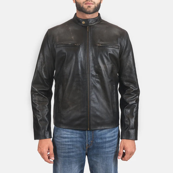 Unleash your inner rebel with the black motorcycle jacket leather , a must-have for those seeking a bold and stylish look.