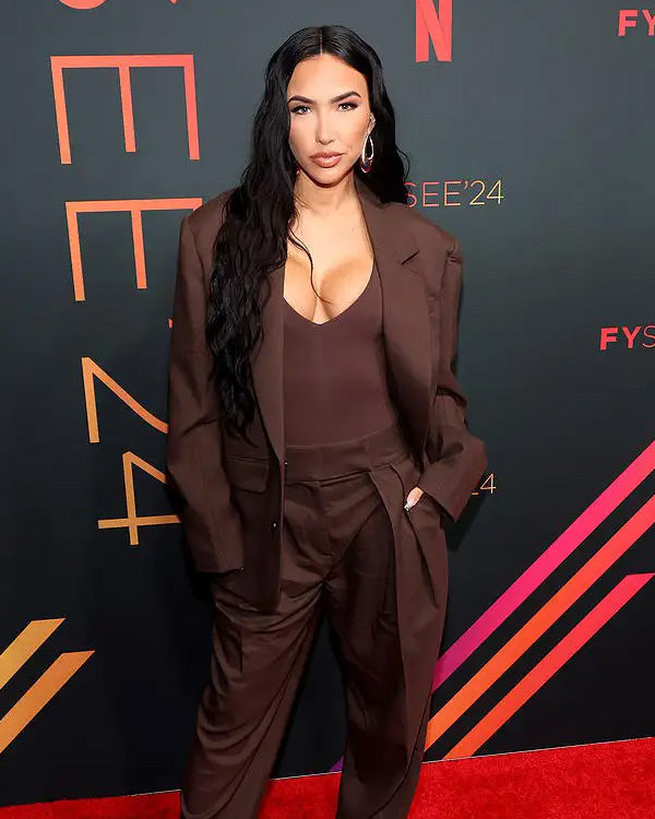 Bre Tiesi Netflix Event Brown Blazer