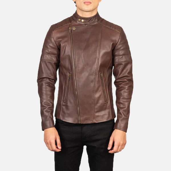 Get ready to ride in style with this brown jacket leather motorcycle, designed for motorcycle lovers.