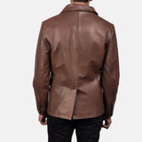 A stylish Brown Leather Coat Men's, made of real leather, emanates timeless elegance and incomparable quality.