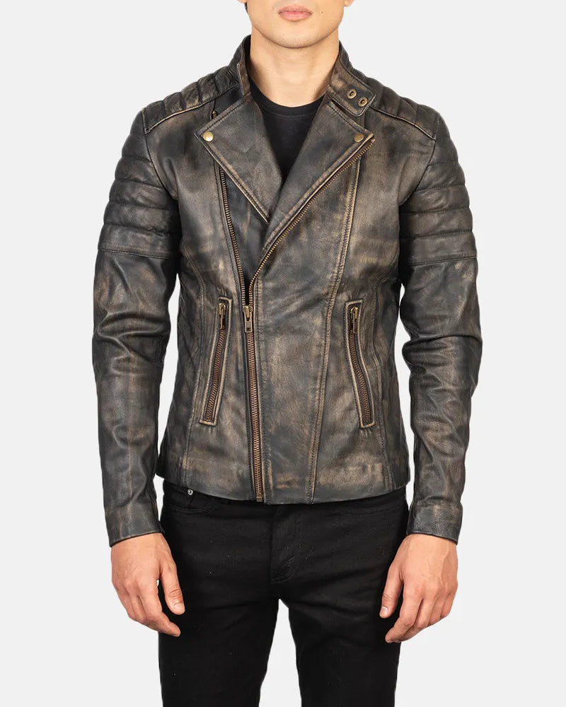 This brown leather jacket men's will raise your style. Made of high-quality dark brown leather, it exudes both timeless elegance and rugged charm.