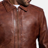 Brown quilted leather jacket, a timeless piece for your wardrobe.