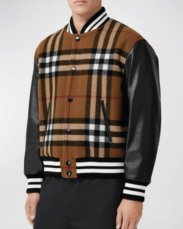 Burberry Felton Check Varsity Jacket