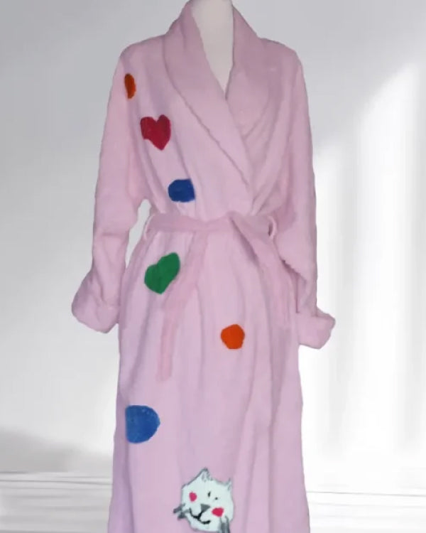 Canyon Group Confetti Kitty Pink Robe