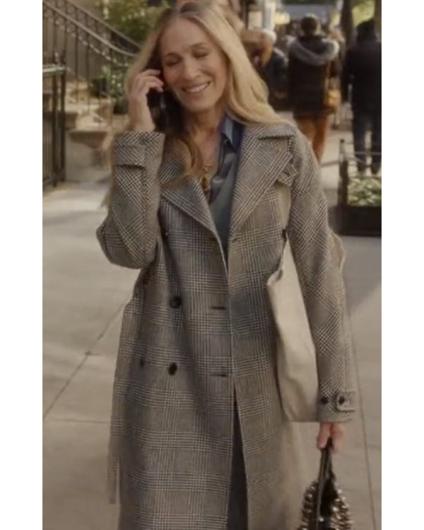 And Just Like That S02 Sarah Jessica Parker Grey Trench Coat