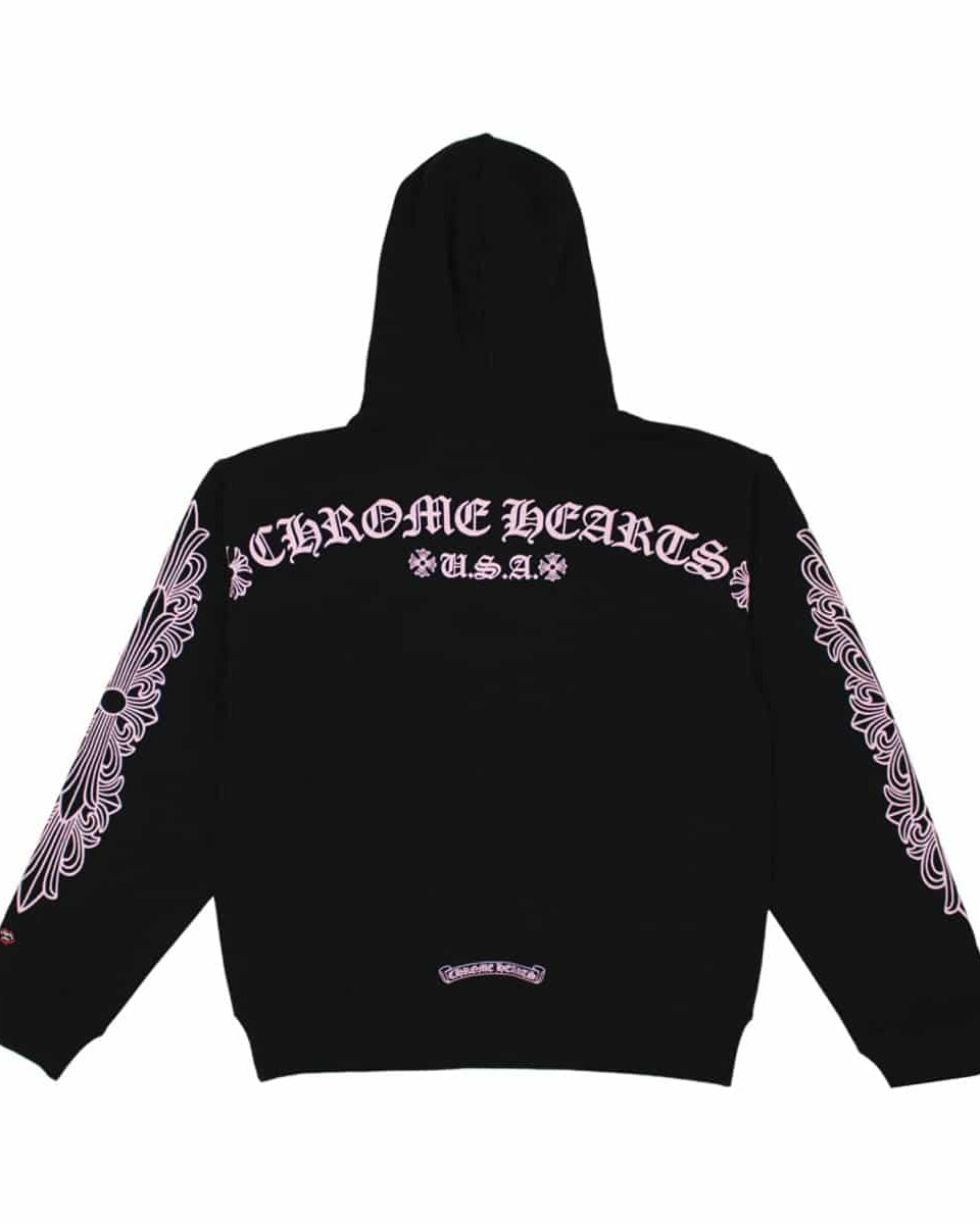 Black Chrome Heart Hoodie