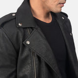 The black leather biker jacket men is stylish and made of smooth, silky leather that is pliable.