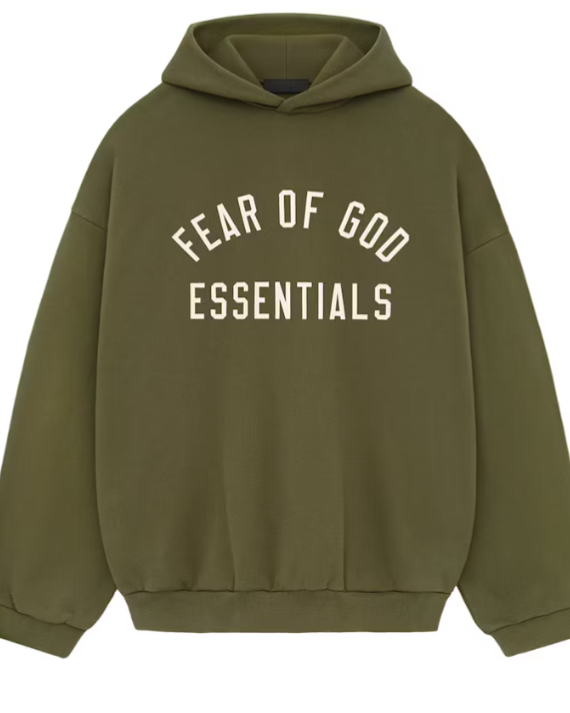 Fear Of God Essentials Fleece Hoodie Military