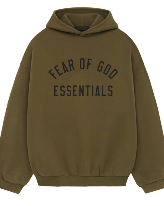 Fear Of God Essentials Fleece Hoodie Olive