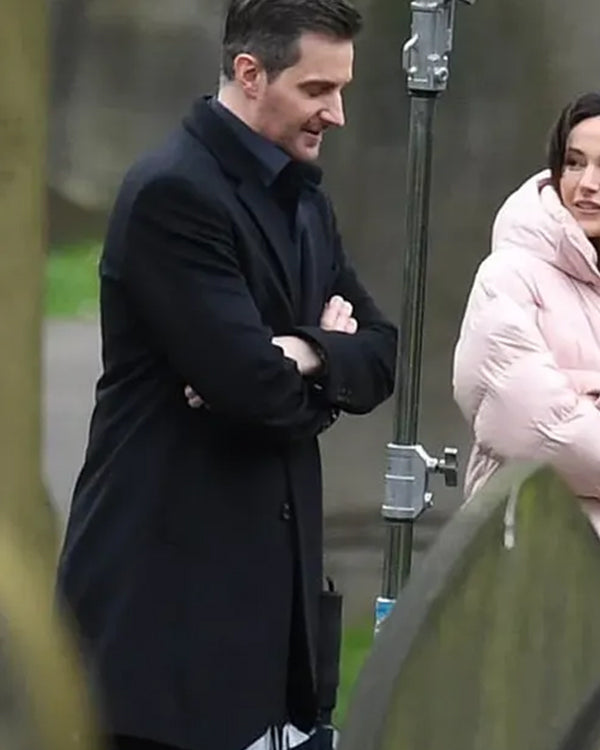 Fool Me Once 2024 Richard Armitage Black Trench Coat