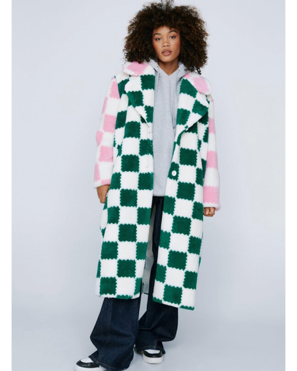 The Other Black Girl 2023 Ashleigh Murray Checkerboard Fur Coat